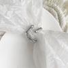 INS Minimalist Silver Color Irregular Wrinkled Surface Finger Rings Creative Geometric Punk Opening Ring for Women Girls Jewelry