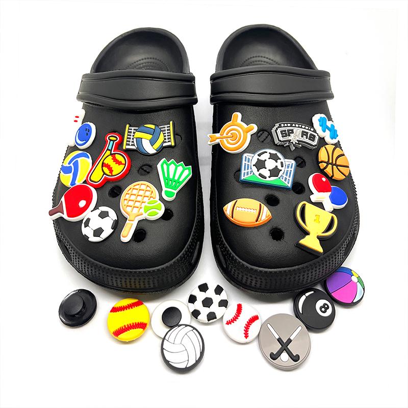 25Pcs Cartoon Ball Series PVC Shoe Charms Decoration