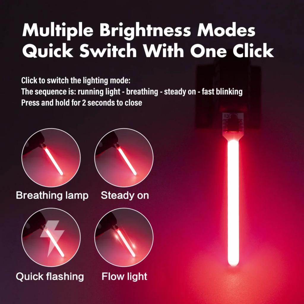 Bike Warning Lights USB Rechargeable 4 Lighting Modes Bicycle Rear Light Portable MTB Tail Light Safty Night Riding