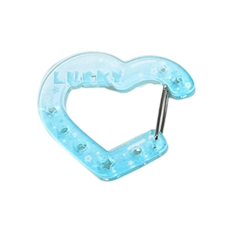 

Gradient Color Acrylic Heart Keychain Style Fashion Accessory Lightweight Sturdy Decorative Charm For Bags And Room Decors синий
