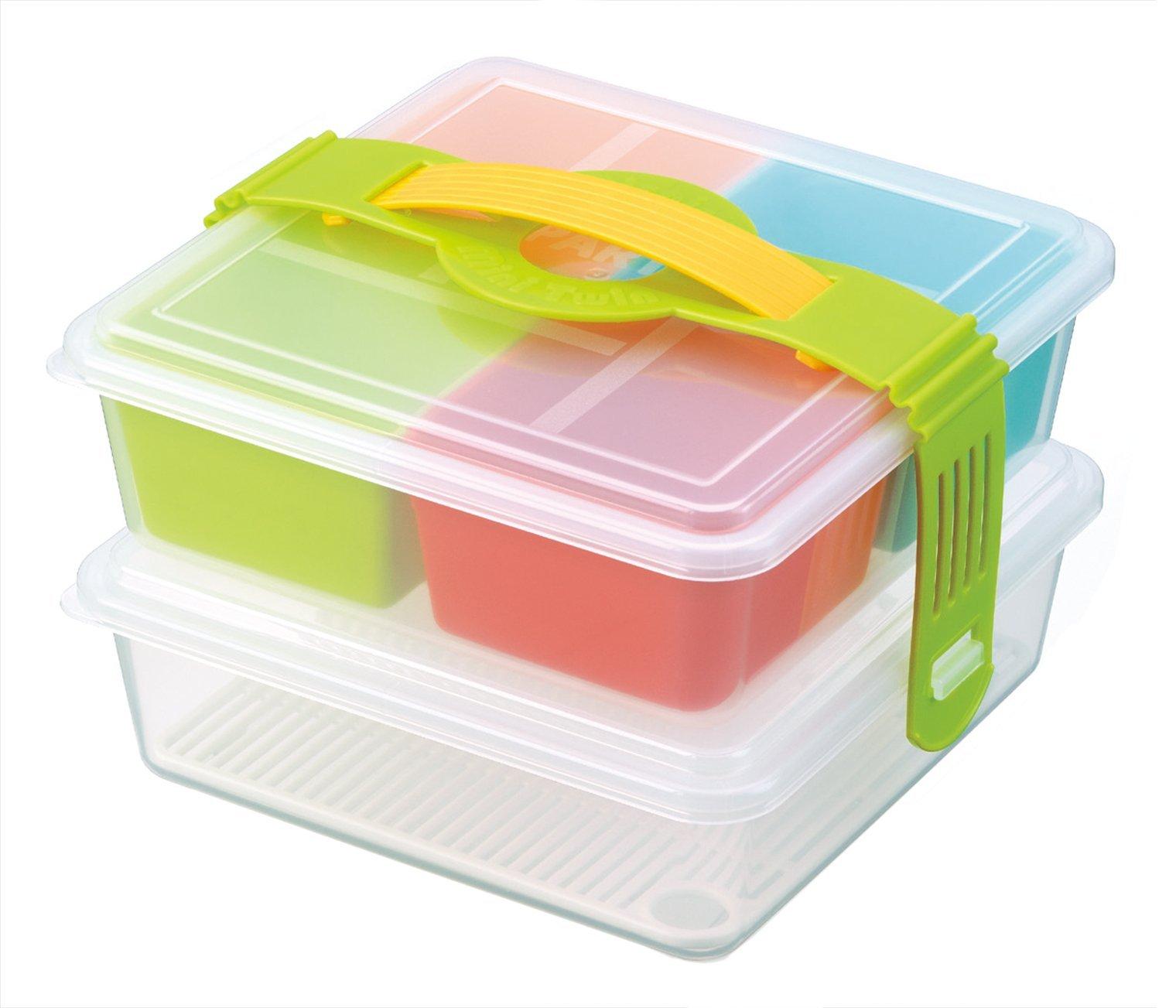 

Inomata Chemical Picnica Mini Twin Lunch Toy Color Box,