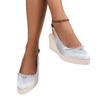 Women’s Wide-Fit Pointed-Toe Wedge Mary Jane Shoes with Adjustable Buckle Strap for Everyday Wear