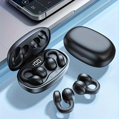 Kabellose In-Ear-Sport-Ohrhörer mit Ohrclip-Design, Touch-Steuerung, integriertem Mikrofon, langer Akkulaufzeit, Hi-Fi-Sound und Ladeetui