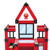 Fire Station Building Kit 3D Puzzle Architecture Model Self Assemble for Layout Accessory