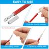 PATIKIL Doll Hair Planting Holder Doll Hair Planting Wooden Crochet Hook with Doll Wig Doll Hair Making Supplies for DIY Silver Tone Kit, 0.6mm