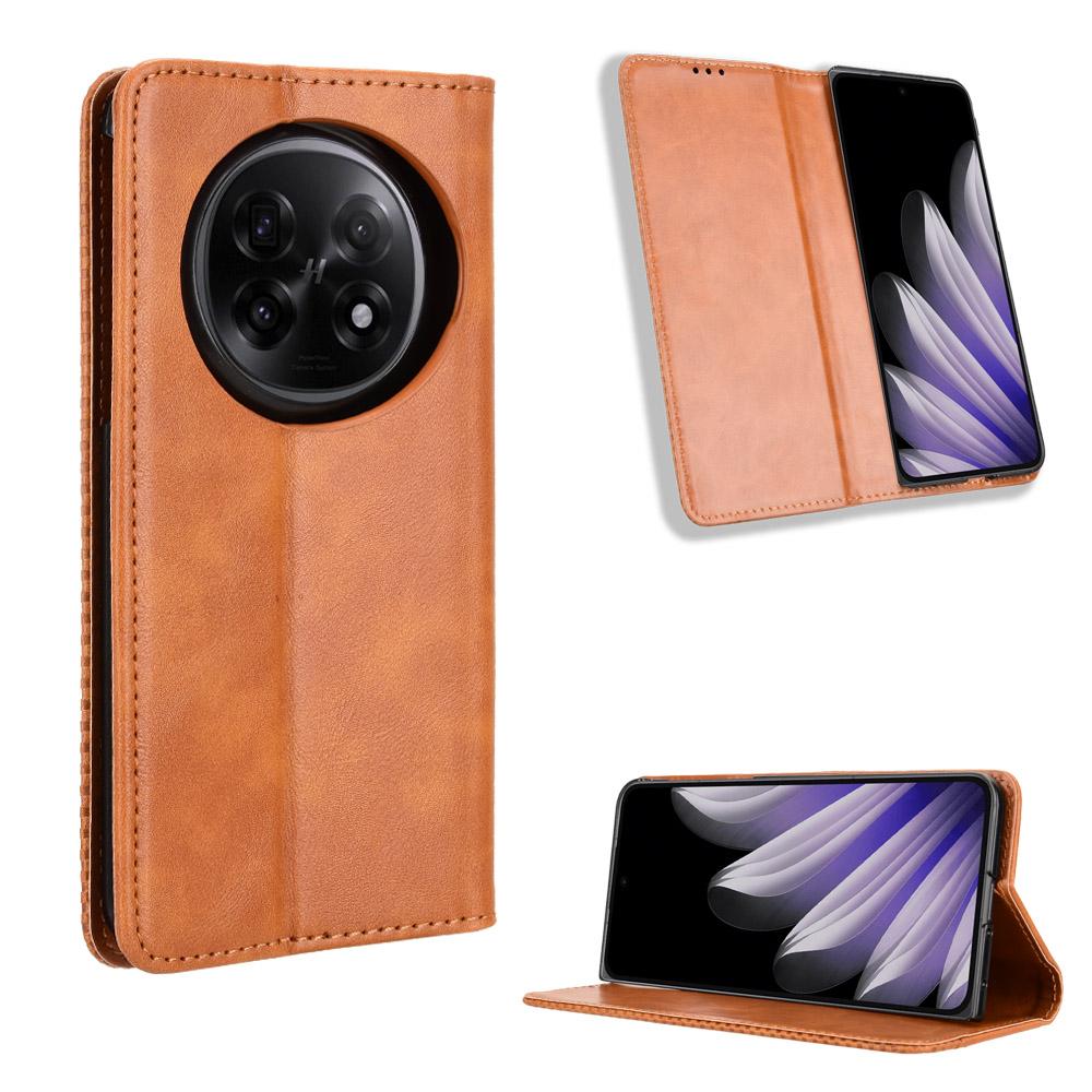 For Oppo Find N5 5G Retro PU Leather Case Phone Wallet Stand Cover