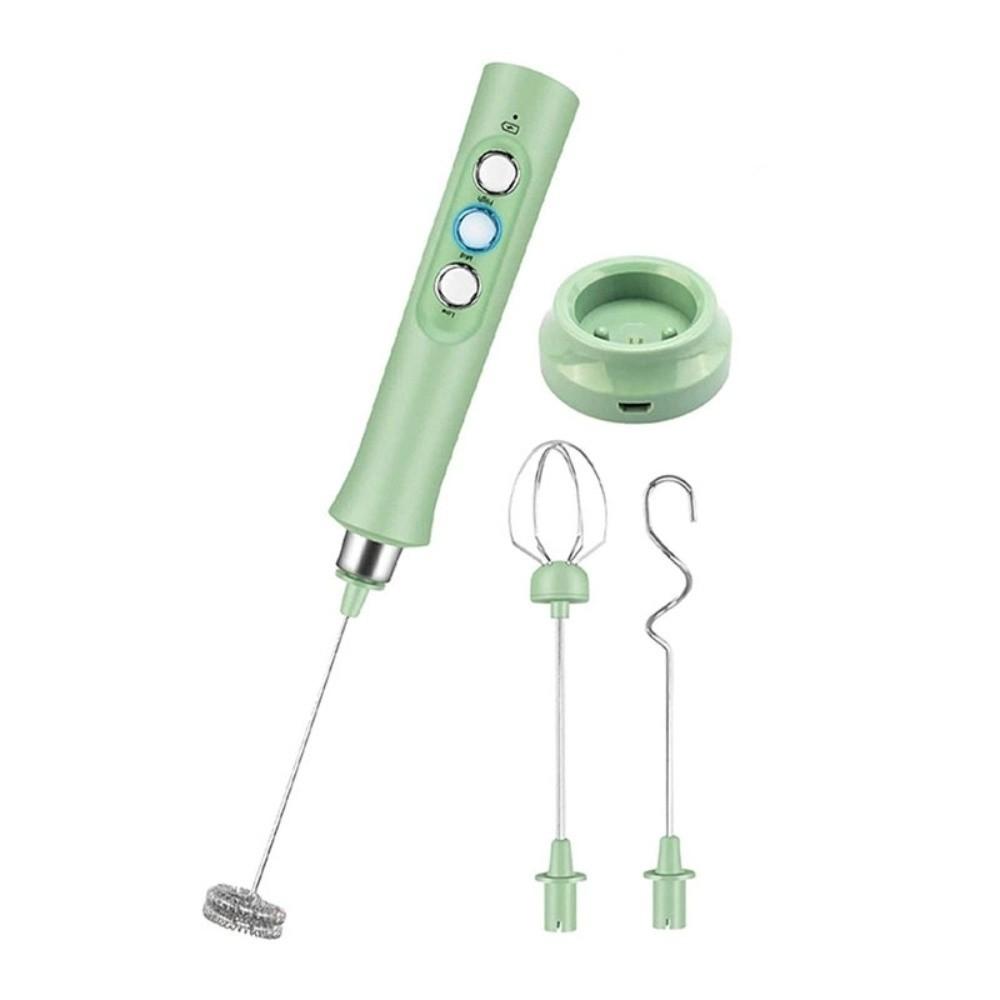 

USB rechargeable Foam Maker 3 Speed Adjustable Coffee Mixer Electric Milk Frother Restaurant зелений