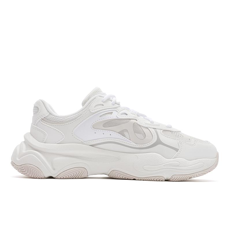 FILA Mars 4 Retro Series Fashion Trendy Comfortable Simple Wear-Resistant Breathable Low-Top Casual Shoes Women sneaker White Gray F12W522101FNB