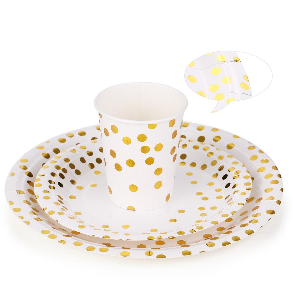 30pcs 9oz Paper Cups 30pcs 7 Plates 30pcs 9 Plates Set of 90pcs