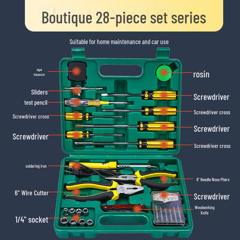 Home Tool Kit: Hand Tools & Telecom Repair Set