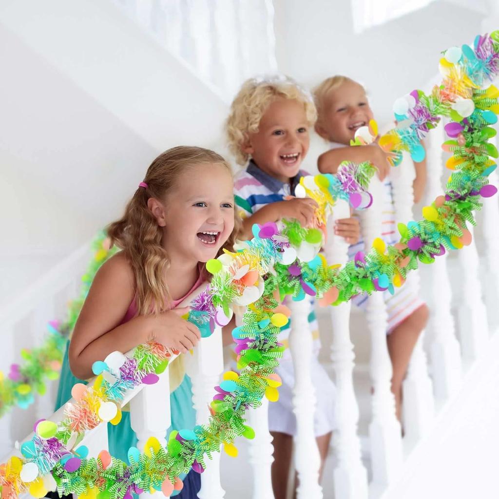 2M Easter Stripe Color Strip DIY Wreath Craft Decoration Birthday Ribbon Hanging Decoration Children's Gift Home Party tools