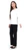 Stretch Straight Leg Long Pants for Office and Perfect for a Beautiful Leg Silhouette Size Women's Pants, Business, (Black, LL)