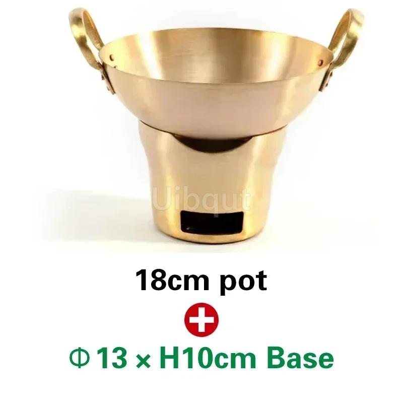 Southeast Asian style tableware Two-ear pot Rice cooker Brass Thai Cuisine soup pot Curry pot with two ears Thai tableware