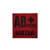 Reflective Velcro Morale Patch - IR Badge, Laser-Cut Blood Type, NKDA Tactical Rescue for Armband or Backpack.