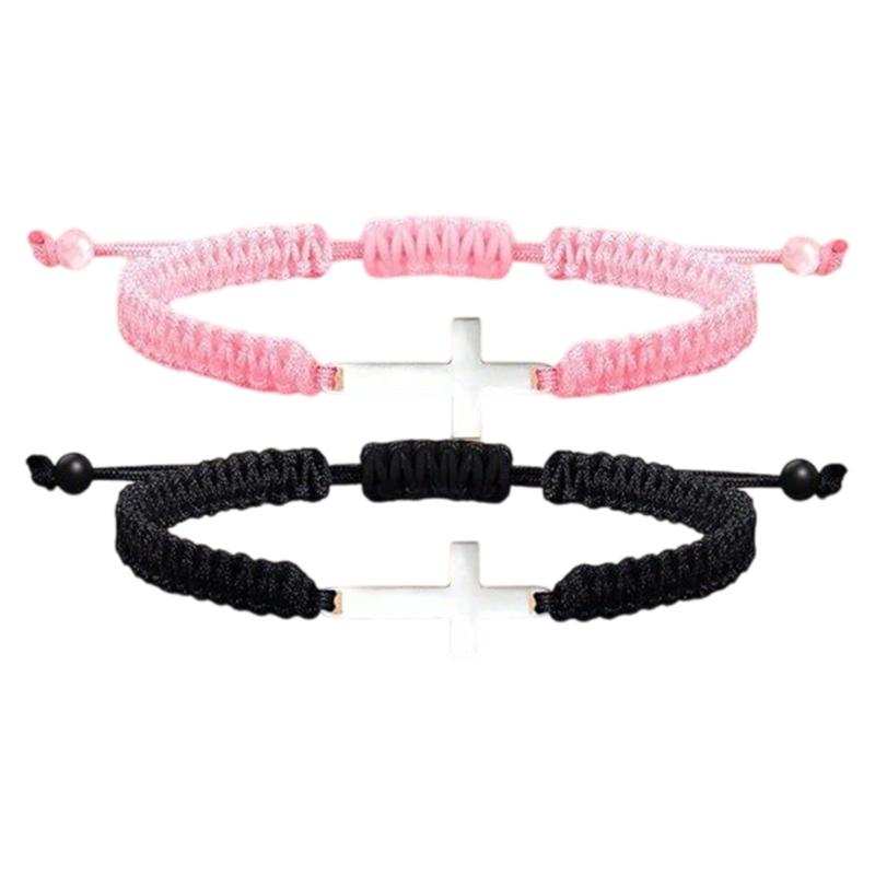 Zinc Alloy Crosses Woven Bracelet Offering Durability and Style with Adjustable Closure for Comfort Unisex Jewelry for Every Occasion