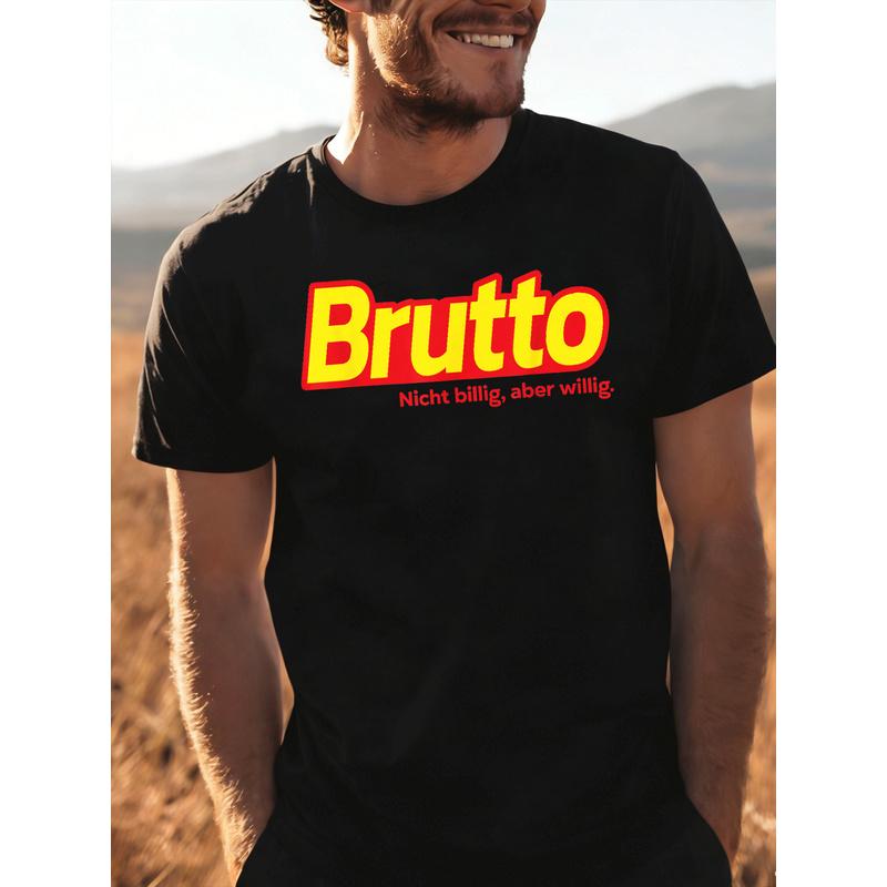 Brutto- Lustiges Mallorca Outfit Lecker Bierchen Bier T-Shirt for Men Women Unisex All Season Funny T-Shirt, 180G