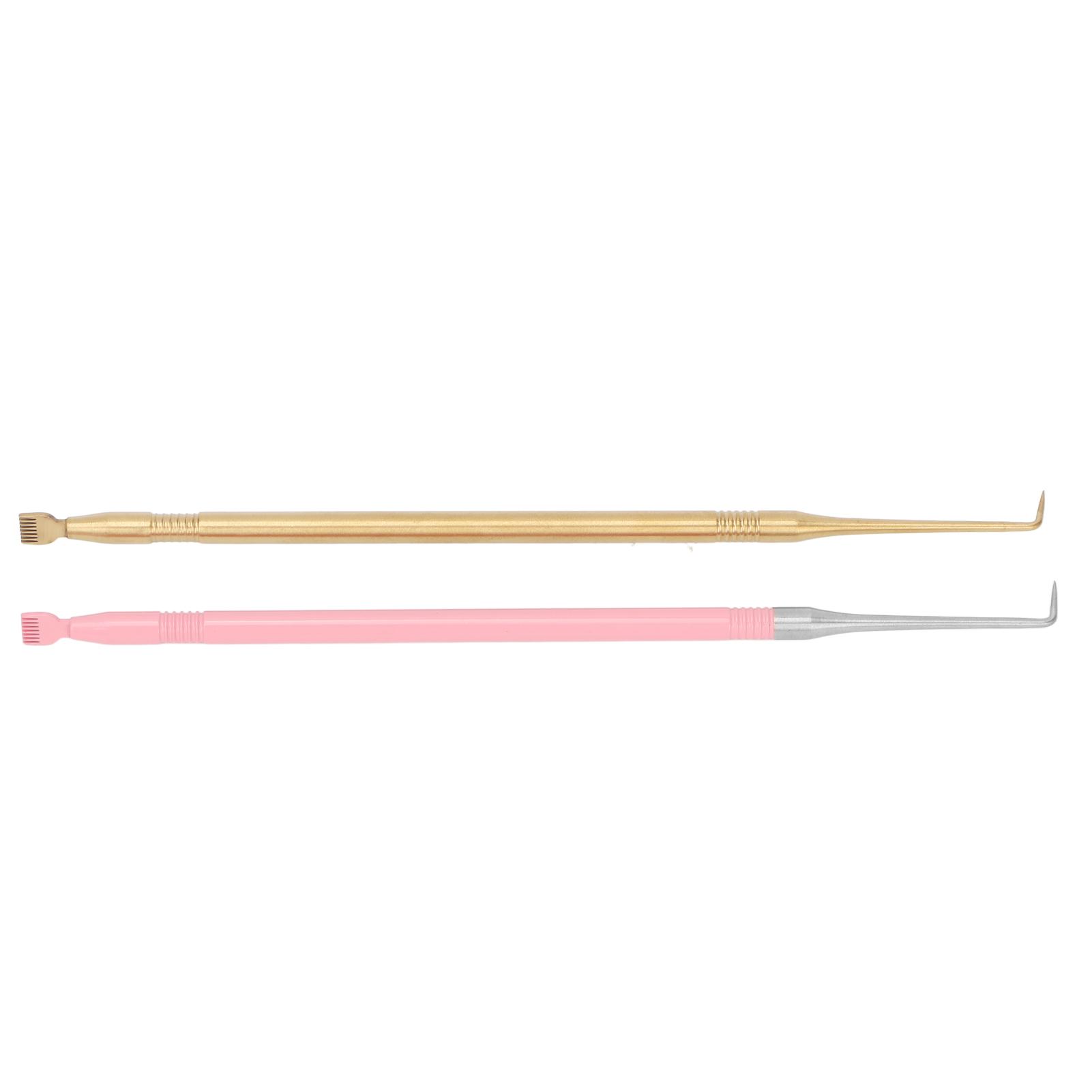 

2pcs B6 Lash Perm Lift Tools Curved Tip Short Comb Stainless Steel Lash Separation Rod