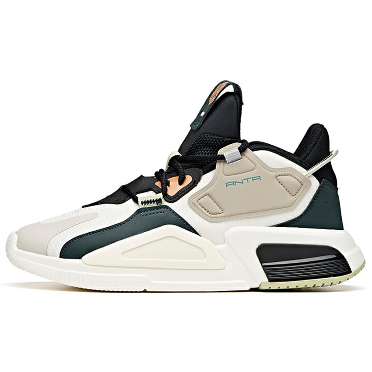 New ANTA Life Collection Casual Shoes Men Low Top White/Forest Green/Shade 1 Gray 112048808-2