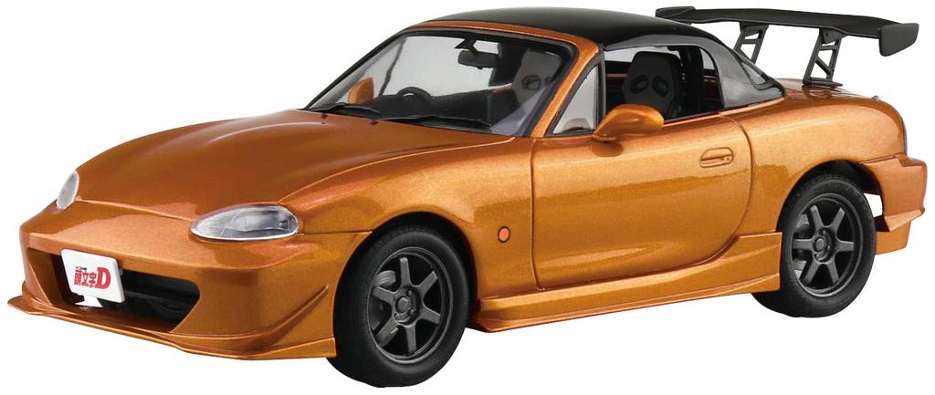 Aoshima Bunka Kyozaisha Initial D Satoshi Omiya NB8C Roadster plastikový model barva výlisku č.16 1/24