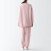 MUJI Women's Smooth Fleece Loungewear Set, Light Pink, Size Small, FD1J7A3A