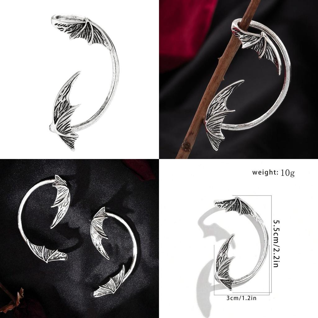 Halloween Ear Jewelry Demon Bat Alloy Gothic Accessories For Women