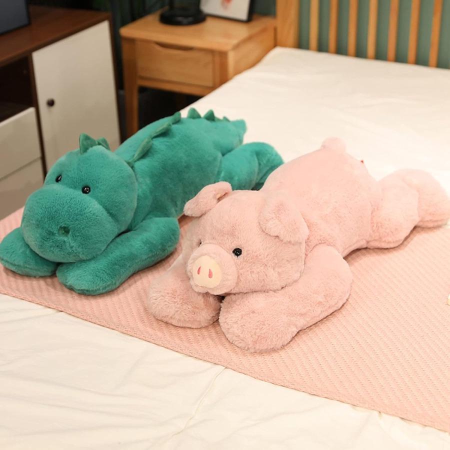 Weighted Stuffed Animal 3.3 Lbs Plush Pig Toy Designed for 19.6 Inch Gentle Throw Pillow Present In Pink Calming Sensory Stress Relief