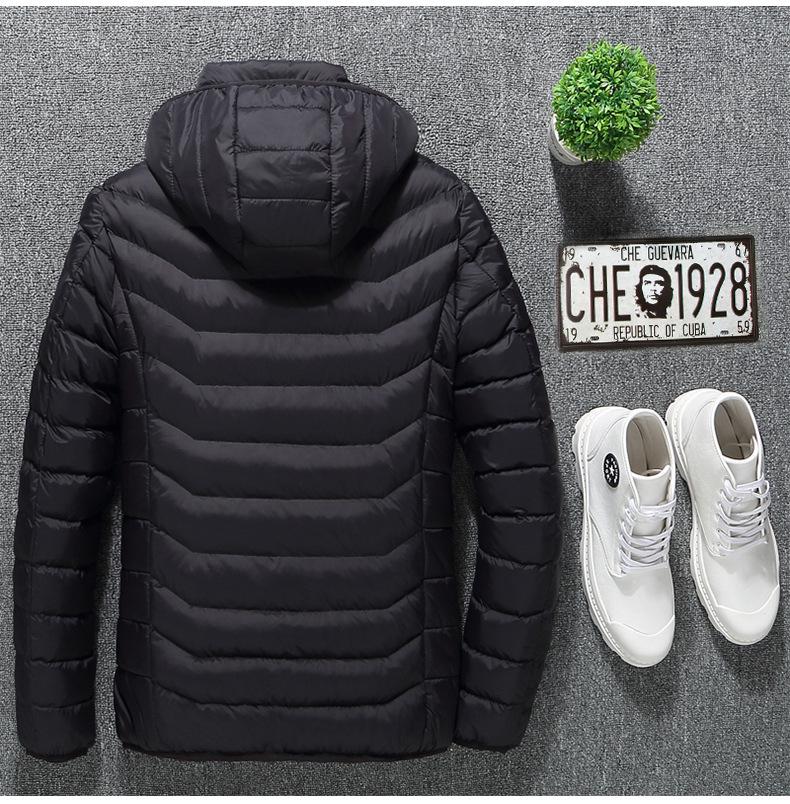 2025 Men's USB Electric Heated Jacket: Winter Warm, Lightweight, Thin Heating, Constant Temperature, Cotton.
