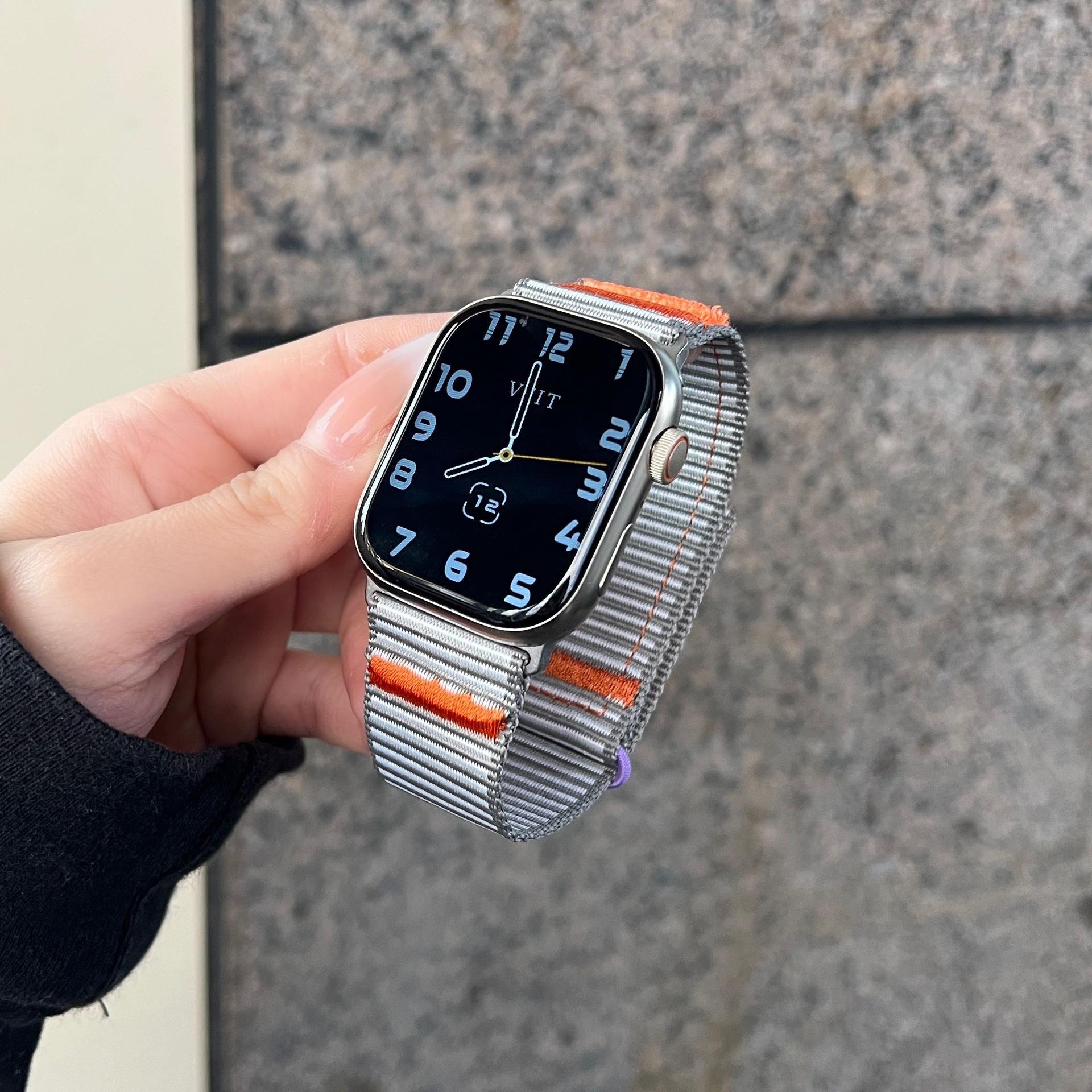 

Нейлоновый ремешок-липучка для Applewatchs10 Apple Watch Iwatch987Se 38/40/41/(10th generation 42mm) universal