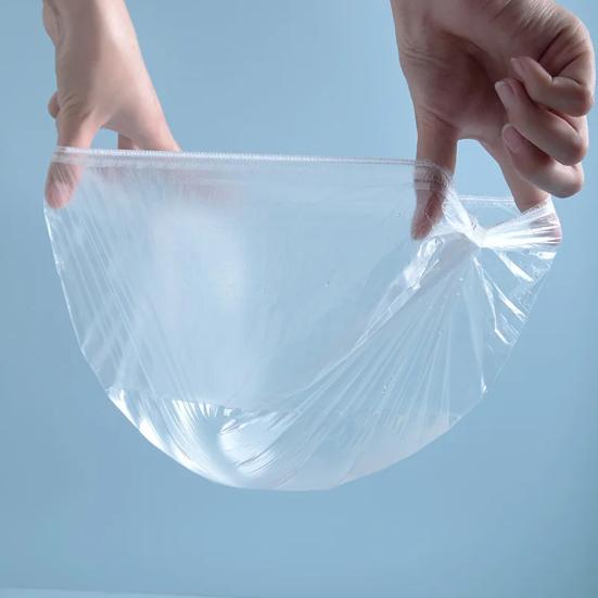 100Pcs Shower Cap Disposable Ear Protection Free Size Bath Cap Waterproof Transparent Hair Salon Shower Cap