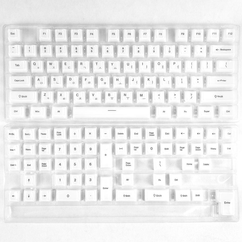 Xiaomi MAIMOOO 132key Crystal Translucent Keycap Korean Russian Spanish PC OEM Jelly Pudding For /75/87/108 Mechanical Keyboard Keycaps
