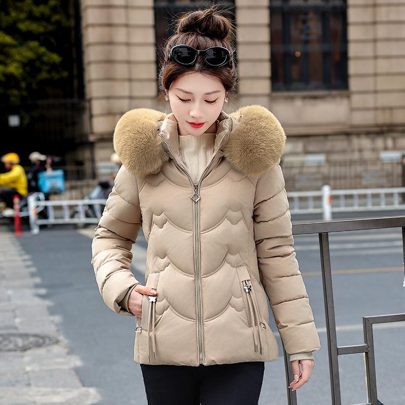 Autumn and winter new women's cotton-padded clothes short slim-fitting cotton-padded jackets cold-proof down cotton-padded jackets