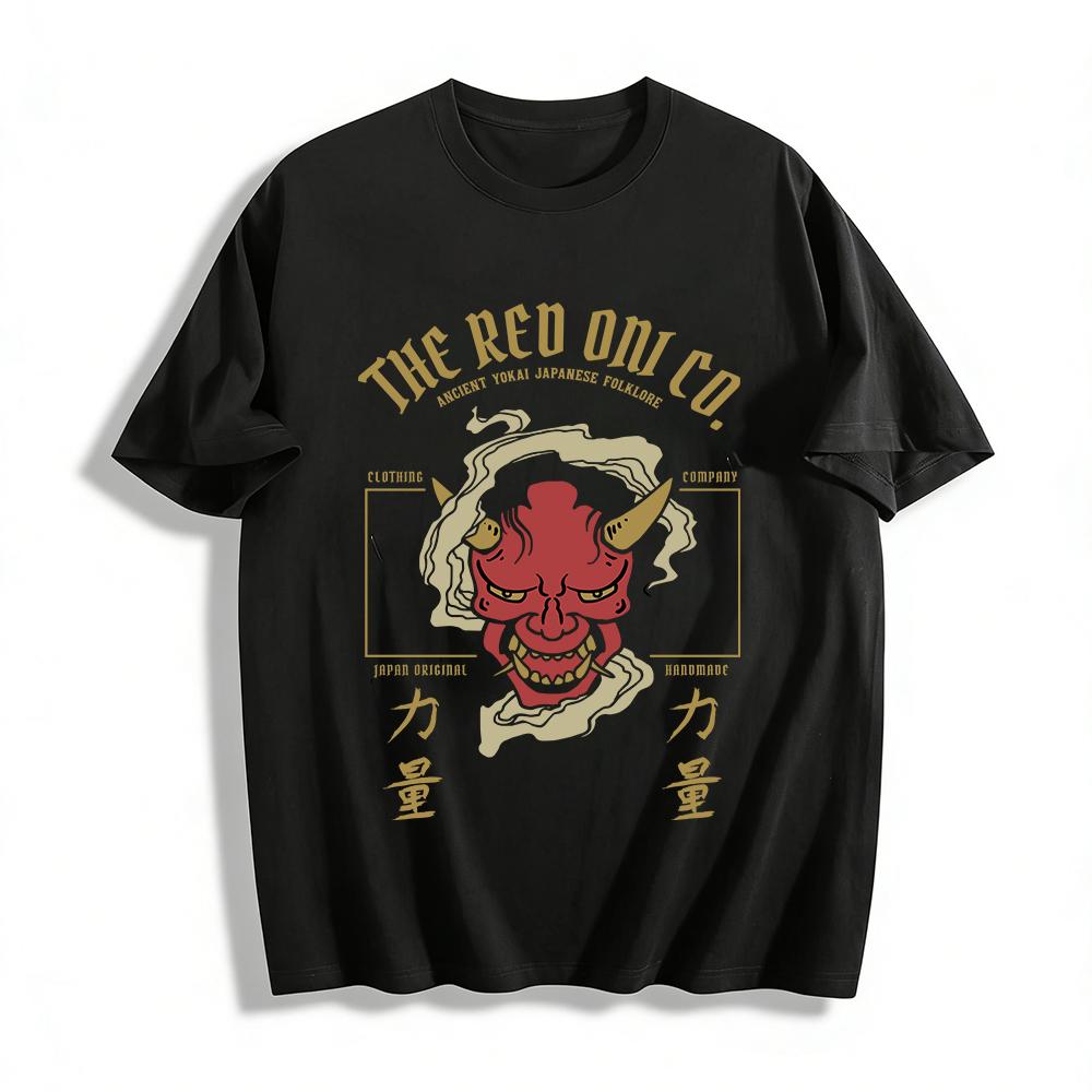 The Red Oni Co. Japanese Yokai Folklore Graphic Casual Tee Pure cotton T-shirt XXS