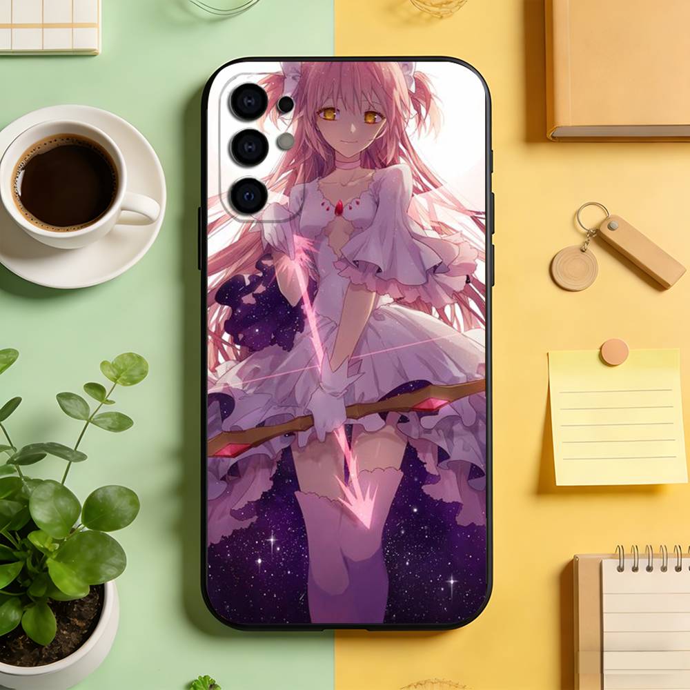 

Puella Magi Madoka Magica Phone Case Black Silicone Soft For Samsung S25,S24,S21,S22,S23,S30,Ultra,S20,Plus,Fe,Lite Samsung S22plus5G