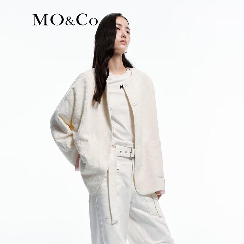MO&Co. 2024 Spring New Chinese Style Jacquard Jacket