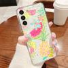 Flowers Fruits Print Case For iPhone 17 18 Pro Max Plating Lens Clear Soft Cover For iPhone 16 15 14 13 Pro Max 17E