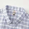 Dibenze Men's Plus Size Plaid Short Sleeve Shirt