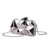 2026 Bestseller Metall-Box-Clutch Handgehaltene Kette Schultertasche für Abend & Bankett