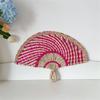 Unique Hand Woven Grass Cooling Fan Colorful Straw Fan Essential for Vacation and Elegant Home Decoration