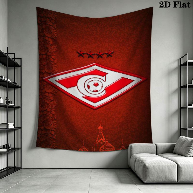 Spartak Moscow Zeal Wall Hanging Printed Fabric Blanket Decorative Tapestries for Bedroom Living Room Home Decor