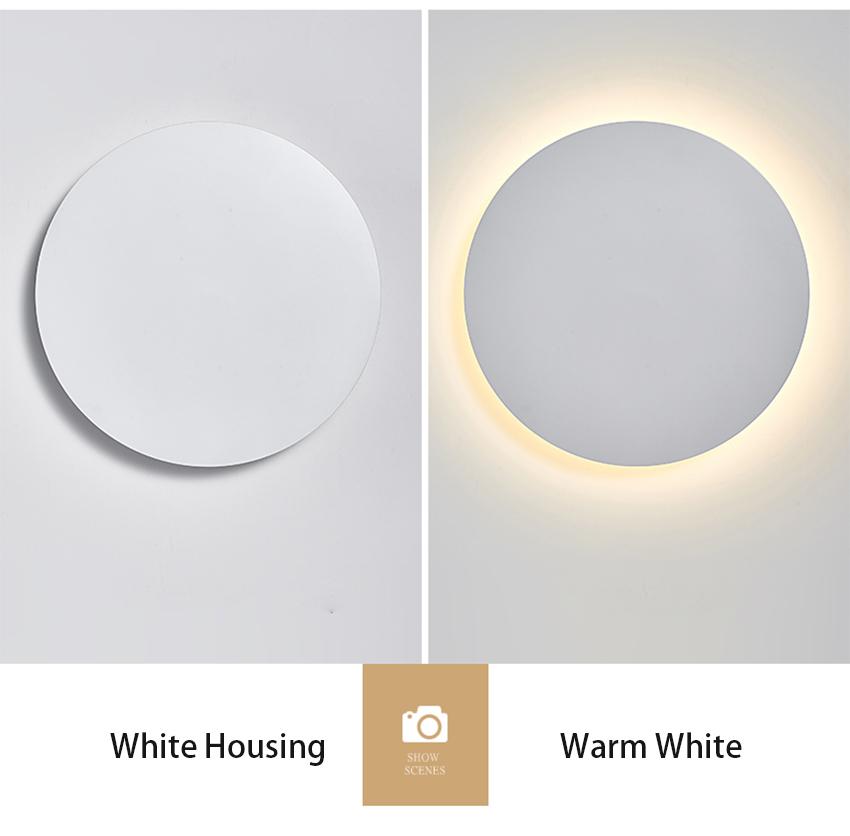 LED Indoor Brushed Gold and Silver Wall Lamp, Modern Minimalist Style, Bedroom, Living Room, Corridor, Study Room