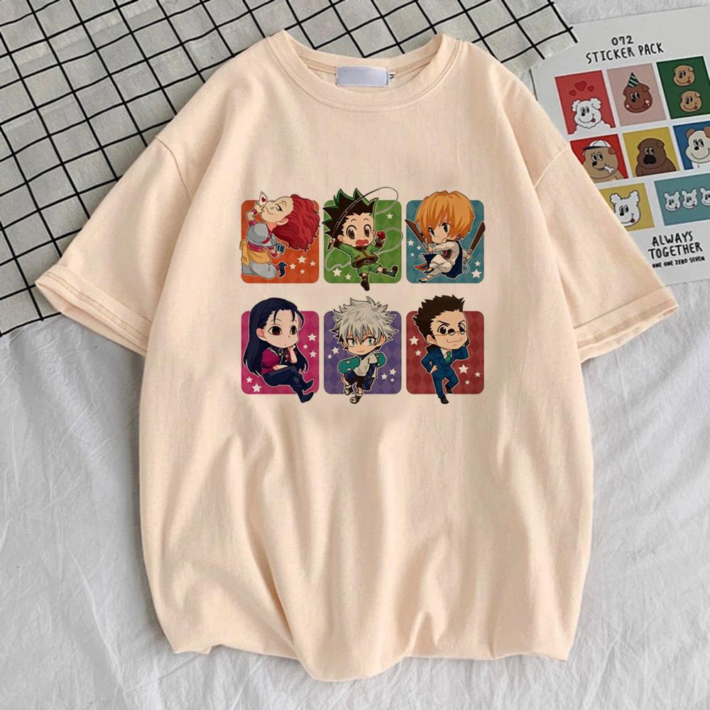 Hunter x Hunter Killua Zoldyck Hisoka Kurapika Gon top tees female Colorful Grunge top tees Trendy harajuku korean clothes
