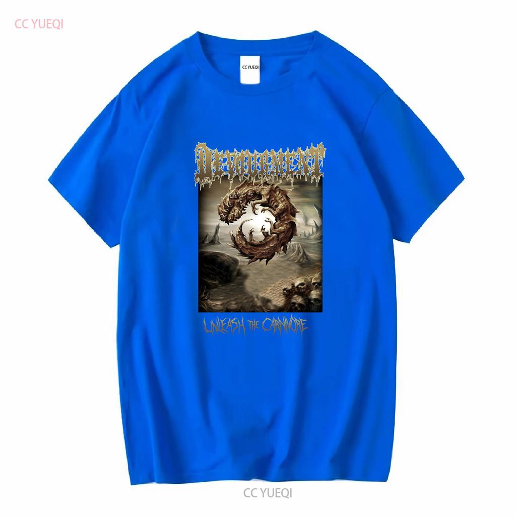 Devourment Unleash The Carnivore Koszulka Czarna Męska S do 3XL PM904 vintage Sprana męska Oddychająca Wszechstronna Miękka Unisex Codzienna
