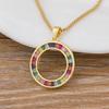 Nidin Moda Collana Arcobaleno Ciondoli Multicolore Gioielli Charms Collana a Catena Lunga Per Donna Bel Regalo per Festa di Compleanno