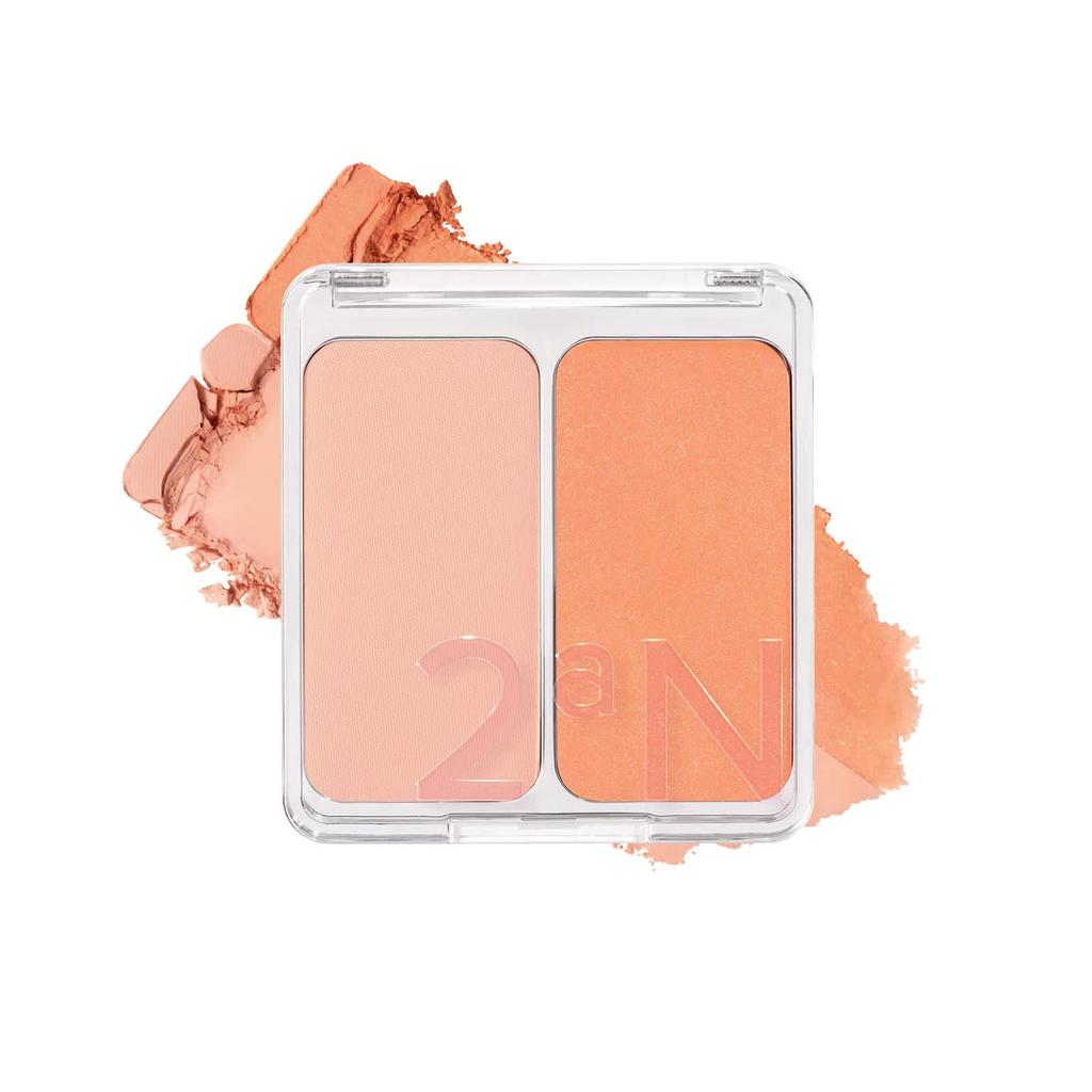 2aN Dual Cheek, No. 12 Orange Flare, 7.4g