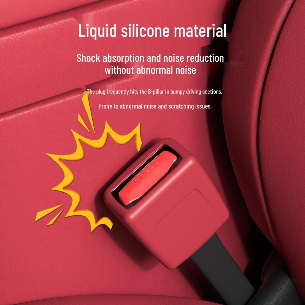 Silicone Seatbelt Base Anti-Collision Protective Sleeve for AITO M8 M9 Car Interior Decoration.