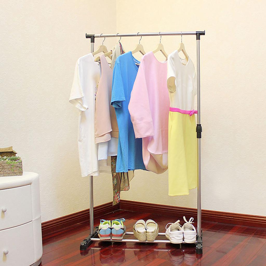 Household Balcony Adjustable Clothes Hanger Laundry Rack Garment Drying Rack Stand