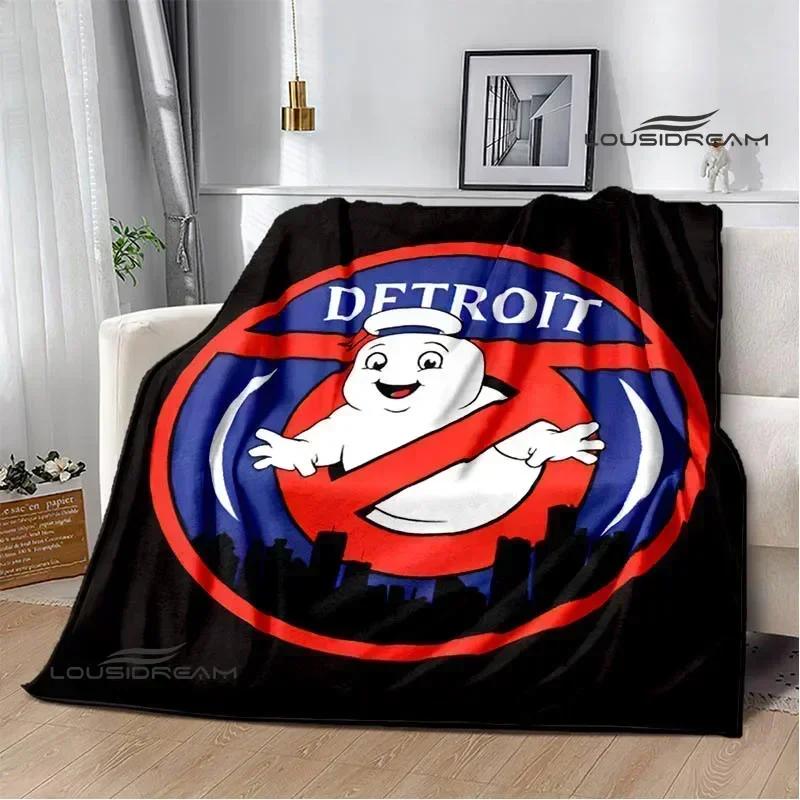 Coperta Stampata Cartoon G-Ghostbusters Calde Coperte in Flanella Morbide e Confortevoli Coperta da Casa Viaggio Fodere per Letto Regalo di Compleanno