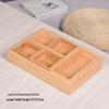 ZISIZ Large 5-Compartment Bamboo Serving Tray