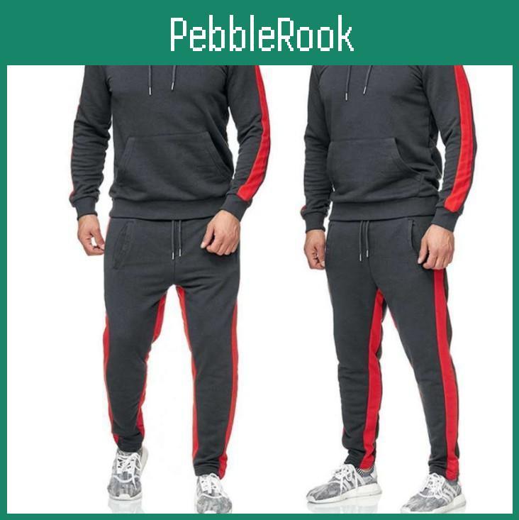 Sportswear Mens Autumn And Spring Casual Hooded Sweatshirt Trousers Twopiece Suit
