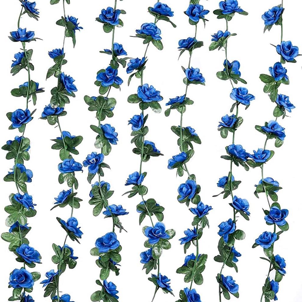 2PCS Rose Artificial Flowers Christmas Garland for Wedding Home Room Decoration Spring Autumn Garden Arch DIY Fake Plant Vine